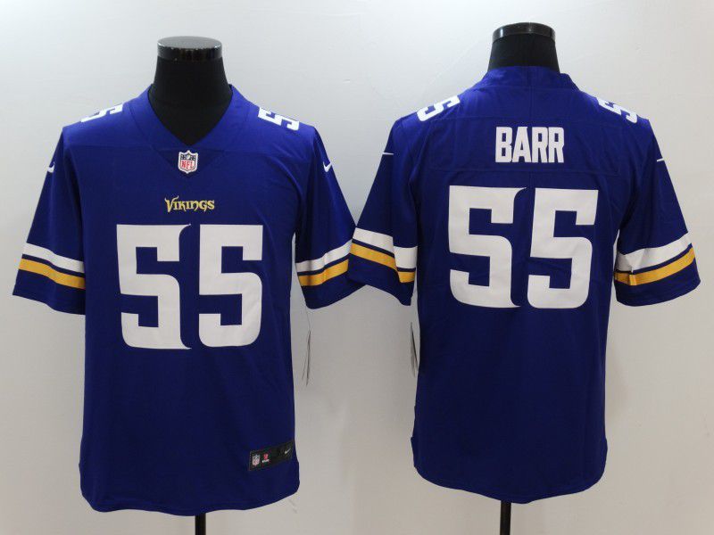 Men NFL Minnesota Vikings 55 Barr Purple Nike Vapor Untouchable Limited Jersey